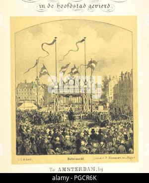 Libre à partir de la page 7 de "Photographie van Amsterdam op 3 TOT 7 septembre 1858, bevattende volksfeesten een verslag van de dans de hoofstad gevierd. [La préface signée W. M. W. c.-à-d. la Martre Westerman.]' . Banque D'Images