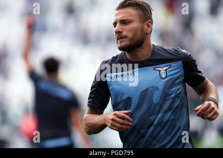 Torino, Italie. 25 août, 2018. Ciro immobile de SS Lazio au cours de la série d'un match de football entre la Juventus et SS Lazio. Crédit : Marco Canoniero / Alamy Live News . Crédit : Marco Canoniero/Alamy Live News Banque D'Images