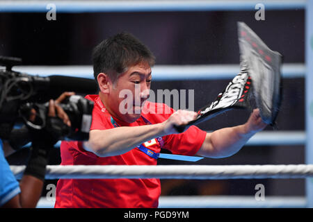 Jakarta, Indonésie. Credit : MATSUO. Août 24, 2018. /Shinsuke Umeshita (JPN) Boxing : Men's Fly (52kg) à Grand City Convention & Exhibition Centre Kemayoran Hall C pendant les Jeux asiatiques 2018 Palembang Jakarta à Jakarta, Indonésie. Credit : MATSUO .K/AFLO SPORT/Alamy Live News Banque D'Images