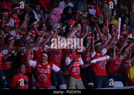 Jakarta, Indonésie. Credit : MATSUO. Août 24, 2018. Fans (INA) Boxing : Grand City Convention & Exhibition Centre Kemayoran Hall C au cours de la 2018 Jeux Asiatiques de Palembang Jakarta à Jakarta, Indonésie. Credit : MATSUO .K/AFLO SPORT/Alamy Live News Banque D'Images