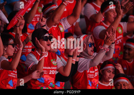 Jakarta, Indonésie. Credit : MATSUO. Août 24, 2018. Fans (INA) Boxing : Grand City Convention & Exhibition Centre Kemayoran Hall C au cours de la 2018 Jeux Asiatiques de Palembang Jakarta à Jakarta, Indonésie. Credit : MATSUO .K/AFLO SPORT/Alamy Live News Banque D'Images