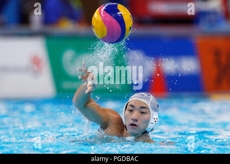 Jakarta, Indonésie. Août 25, 2018. Takuma Yoshida (JPN) Water-polo : Men's tour préliminaire de correspondance entre le Japon 12-4 La chine au stade Bung from Centre aquatique pendant les Jeux asiatiques 2018 Palembang Jakarta à Jakarta, Indonésie . Credit : Naoki Morita/AFLO SPORT/Alamy Live News Banque D'Images