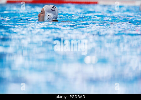 Jakarta, Indonésie. Août 25, 2018. Takuma Yoshida (JPN) Water-polo : Men's tour préliminaire de correspondance entre le Japon 12-4 La chine au stade Bung from Centre aquatique pendant les Jeux asiatiques 2018 Palembang Jakarta à Jakarta, Indonésie . Credit : Naoki Morita/AFLO SPORT/Alamy Live News Banque D'Images