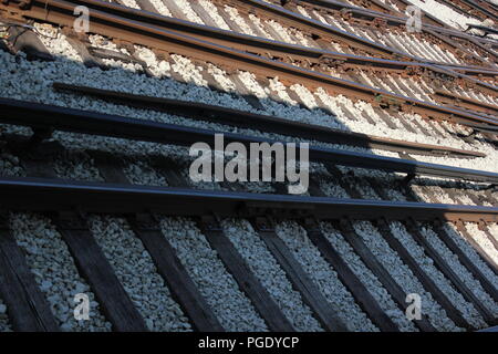 Ltc ligne rouge Howard Street public gare sur une journée ensoleillée à Chicago, Illinois. Banque D'Images