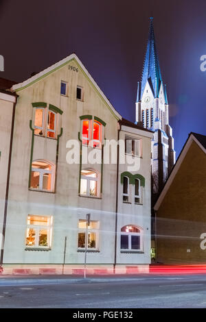 Décembre 2017, Schleswig, Allemagne - cathédrale avec Street View Banque D'Images