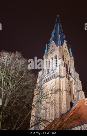 Décembre 2017, Schleswig, Allemagne - cathédrale avec Street View Banque D'Images