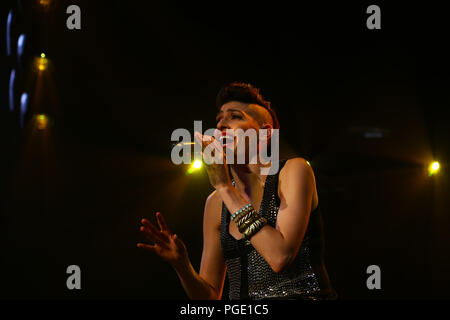 Le Ha-Ash, pendant la nuit de son concert à l'axe au Planet Hollywood de Las Vegas Nevada le 15 septembre 2015. Banque D'Images