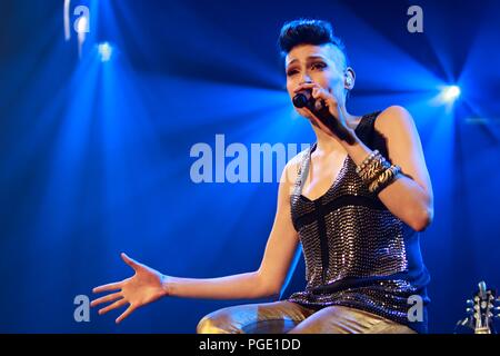 Le Ha-Ash, pendant la nuit de son concert à l'axe au Planet Hollywood de Las Vegas Nevada le 15 septembre 2015. Banque D'Images