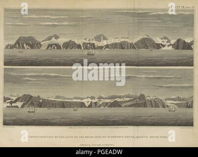 Libre à partir de la page 281 de "Journal d'un voyage au nord de la pêche des baleines ; y compris les recherches et découvertes de la côte Est de l'ouest du Groenland, réalisés dans l'été de l'année 1822, dans le bateau de l'île de Baffin, etc' par la B0022. Banque D'Images