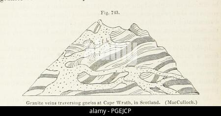 Libre à partir de la page 728 de "Éléments de géologie ... Sixième édition, considérablement augmentée et illustrée de gravures sur bois ...' . Banque D'Images