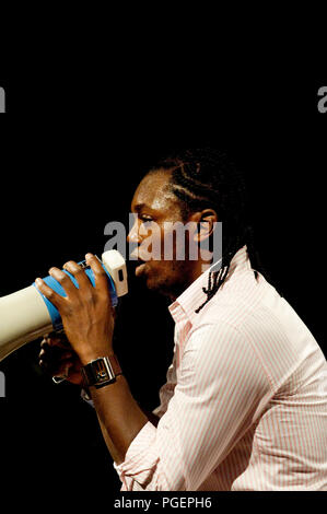 Le rappeur Baloji congolais/belge au Nuits du Botanique à Bruxelles (Belgique, 17/05/2010) Banque D'Images