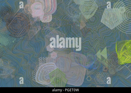 Des formes mixtes, malpropre motif géométrique abstraite. Banque D'Images