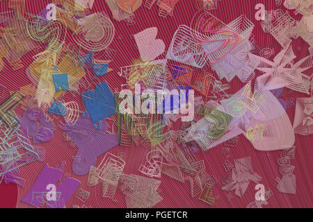 Résumé Contexte géométrique mélangé avec des formes malpropre design. Banque D'Images