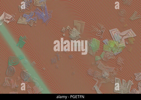 Des formes mixtes, malpropre motif géométrique abstraite. Banque D'Images