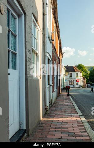 Soirée d'été dans Ditchling Village, East Sussex, Angleterre. Banque D'Images