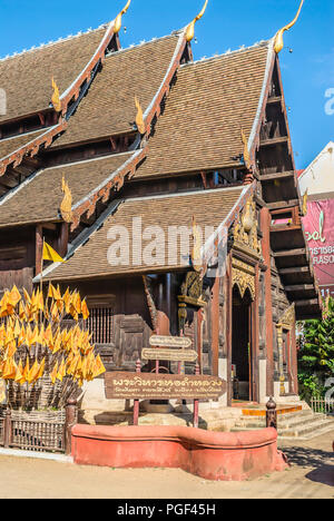 Wat Phant Tao, Chiang Mai, Thaïlande du Nord Banque D'Images
