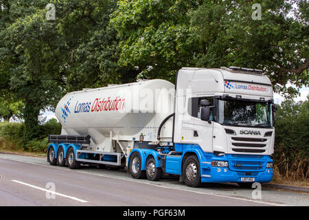 Lomas de camion Distribution aire de Cheshire UK Banque D'Images