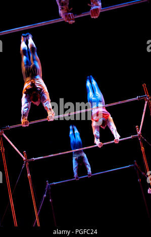 Première européenne de la 'Corteo' show de l'entreprise de divertissement Le Cirque du Soleil à Bruxelles (Belgique, 02/01/2011) Banque D'Images