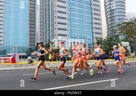 Jakarta, Indonésie. Août 26, 2018. Keiko Nogami (JPN) - Athlétisme : Marathon de marathon au cours de la ville de Jakarta Jakarta 2018 Jeux Asiatiques de Palembang à Jakarta, Indonésie . Credit : Naoki Nishimura/AFLO SPORT/Alamy Live News Banque D'Images