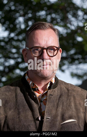 Edinburgh, Royaume-Uni. 26 août, 2018. Michael Philip Hensher FRSL est un romancier anglais, critique et journaliste. Photographié à l'Edinburgh International Book Festival. Edimbourg, Ecosse. Photo par Gary Doak / Alamy Live News Banque D'Images