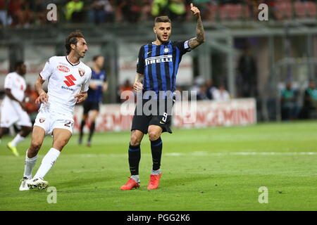 Milan, Italie. 26 août, 2018. Mauro Icardi de l'Internazionale FC en action au cours de la Serie A match entre FC Internazionale et Torino Fc. Crédit : Marco Canoniero/Alamy Live News Banque D'Images