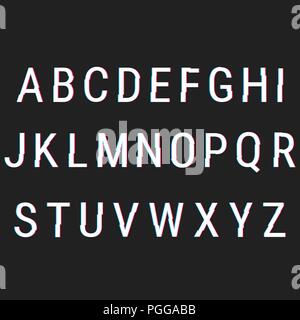 Distorsion Glitch typeface Illustration de Vecteur