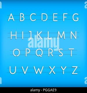 Alphabet au néon. Lettres d'un brillant Illustration de Vecteur