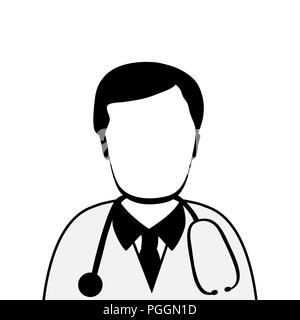 Silhouette de médecin Illustration de Vecteur