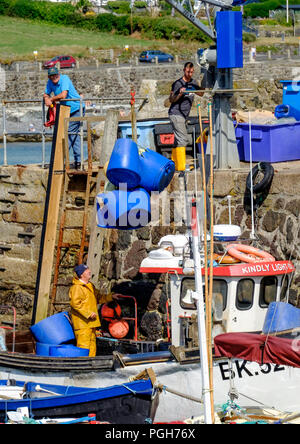 Coverack un petit village de pêcheurs sur la Péninsule du Lézard,cornwall England UK Banque D'Images