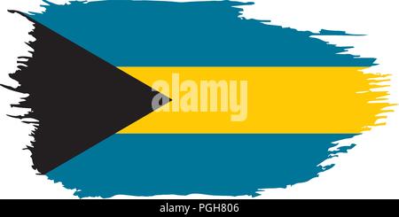 Bahamas drapeau, vector illustration Illustration de Vecteur