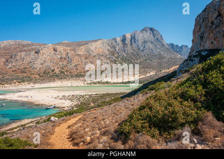 La baie de Balos, péninsule de Gramvousa, Crète de l'ouest Banque D'Images