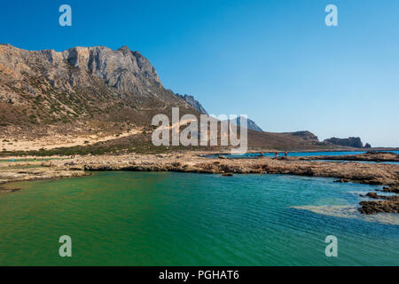 La baie de Balos, péninsule de Gramvousa, Crète de l'ouest Banque D'Images