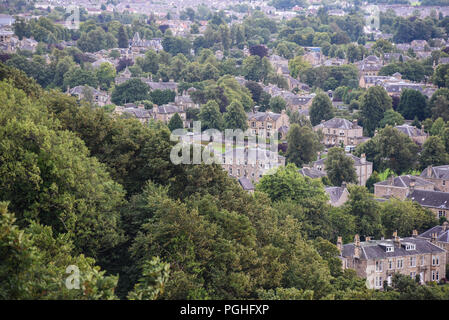 Vue sur Ville de Stirling avec Wallace Monument à Stirlingshire, Ecosse en arrière Banque D'Images