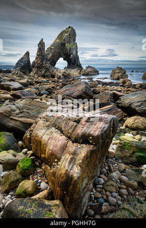 C'est le passage de la mer Crohy Head sur la côte ouest de Donegal en Irlande. Cette photo a été prise à marée basse sur la plage Banque D'Images
