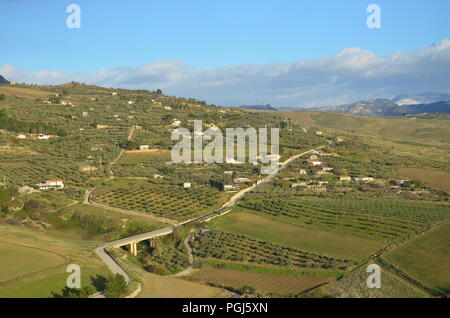 Ville de Sambuca, Sicile Banque D'Images