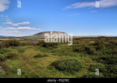 Vue de l'Islande tiré du cratère Kerid Banque D'Images