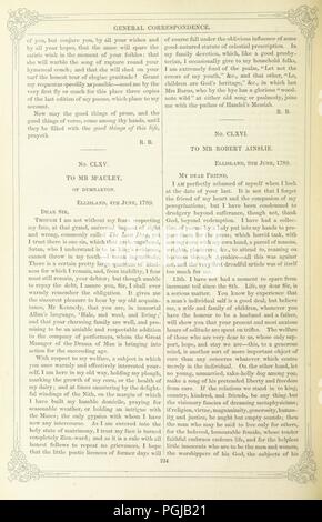 Libre à partir de la page 324 de "l'Œuvre de Robert Burns ; avec M. Currie's memoir du poète, et un essai sur le génie et le caractère, par le professeur Wilson. Aussi de nombreuses notes, annotations, et annexes. Embelli par quatre-vingts-0060. Banque D'Images