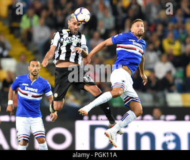 Udine, Italie, 26 août 2018. Valon Behrami (Udinese) pendant le match de football entre l'Udinese et la Sampdoria à Dacia Arena. photo Simone Ferraro / Alamy Live News Banque D'Images