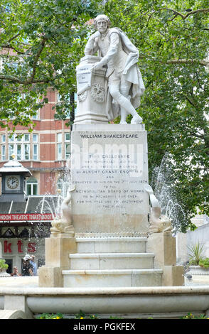 William Shakespeare statue Leicester Square Banque D'Images