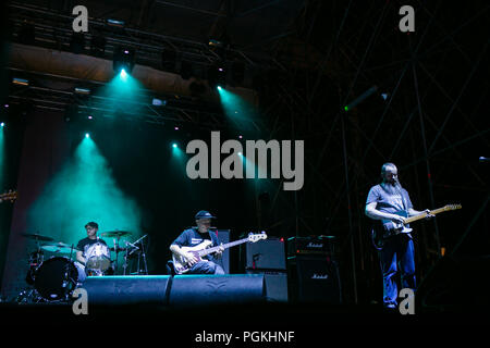 Turin, Italie. Août 25, 2018. Groupe écossais Mogwai effectue à Turin. Credit : Daniele Baldi/Pacific Press/Alamy Live News Banque D'Images