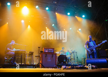Turin, Italie. Août 25, 2018. Groupe écossais Mogwai effectue à Turin. Credit : Daniele Baldi/Pacific Press/Alamy Live News Banque D'Images