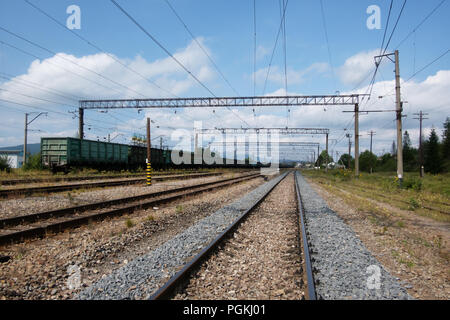 La gare de chemin de fer sur les montagnes Banque D'Images