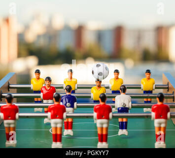 Table de baby-foot sport football football joueurs .teame Banque D'Images