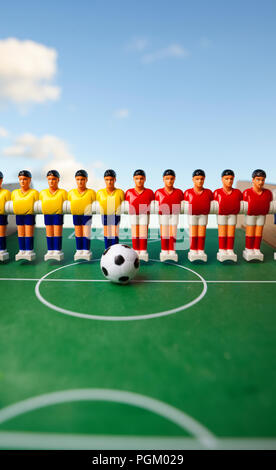 Table de baby-foot sport football football joueurs .teame Banque D'Images