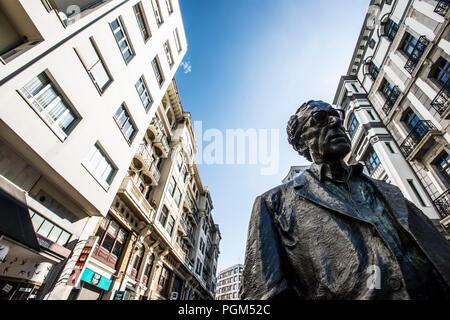 Hommage de la ville de Oviedo à Woody Allen Banque D'Images