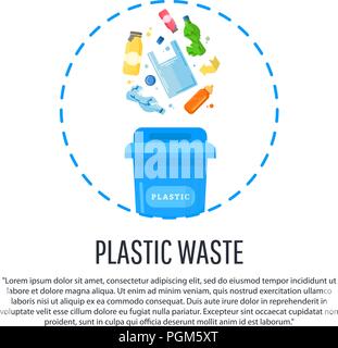 Garder propres et les déchets Collecte, tri tri concept processus d'ordures. Illustration de Vecteur