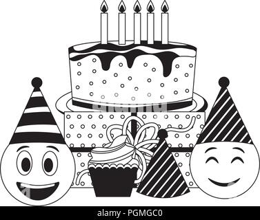 Funny Kawaii Emoticone Comme Un Petit Gateau Pour L Anniversaire Le Rendu 3d Photo Stock Alamy