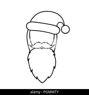Noël Père visage dessin illustration vecteur EPS10 Illustration de Vecteur
