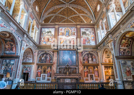 Innenraum der Klosterkirche San Maurizio al Monastero Maggiore, Milan, Lombardie, Italie | intérieur de l'Église, Saint Maurice al Monastero Maggiore, Banque D'Images