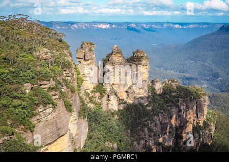 Trois Sœurs sont le repère dans les Blue Mountains - Queensland, Australie. Banque D'Images